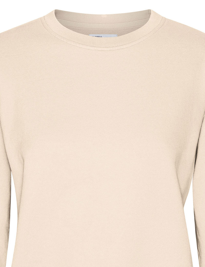 Colorful Standard Womens Classic Organic Crew Sweatshirt Ivory White