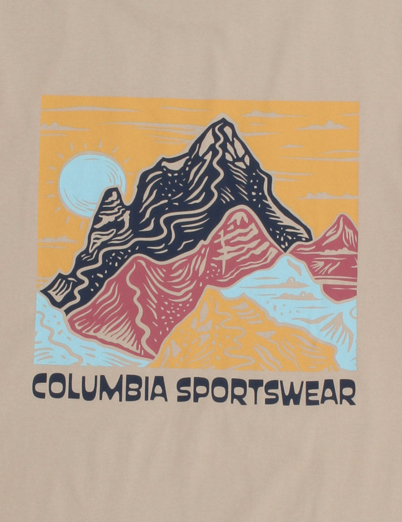 Columbia CSC Outdoor Organic Cotton T-Shirt Dark Stone, Sunscape Back Print