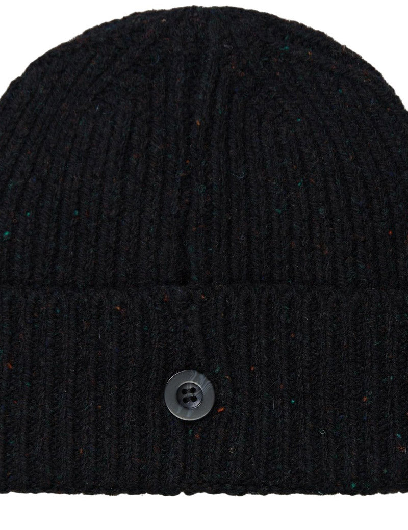 Carhartt WIP Anglistic Beanie Speckled Black Button