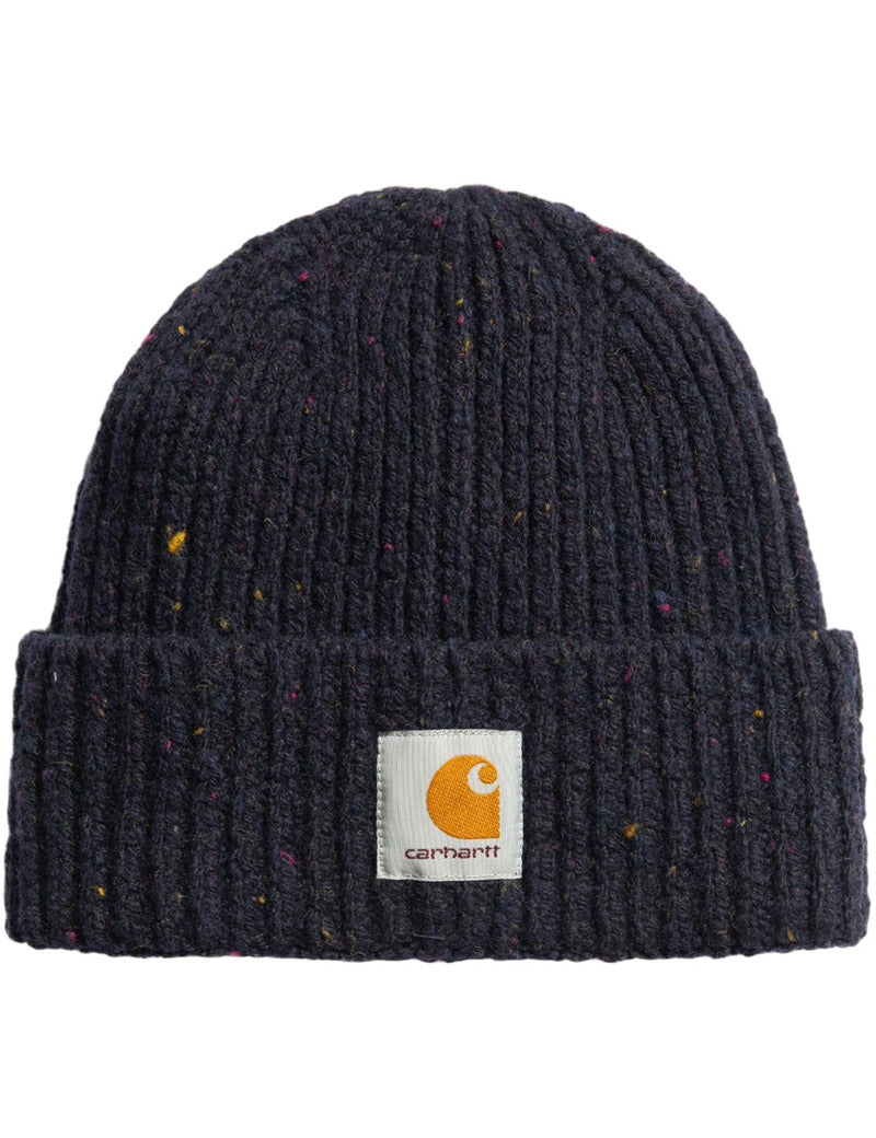 Carhartt WIP Anglistic Beanie Speckled Dark Navy Front