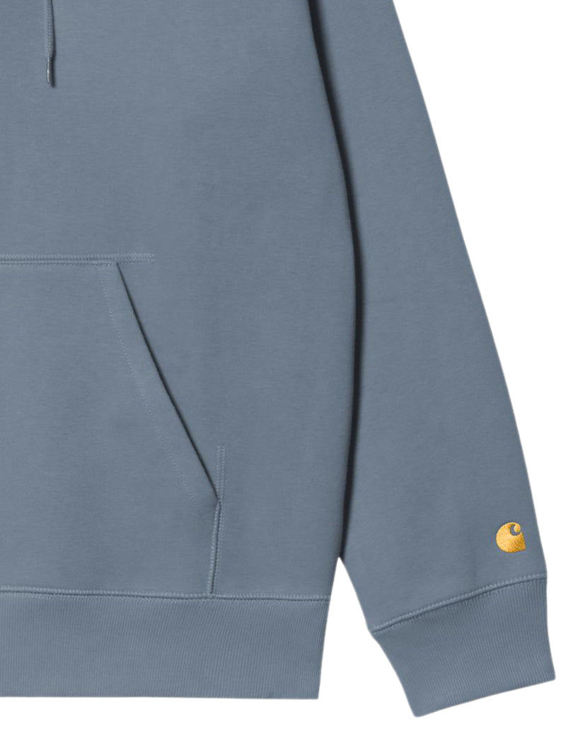 Carhartt WIP Hooded Chase Sweat Icesheet & Gold Sleeve