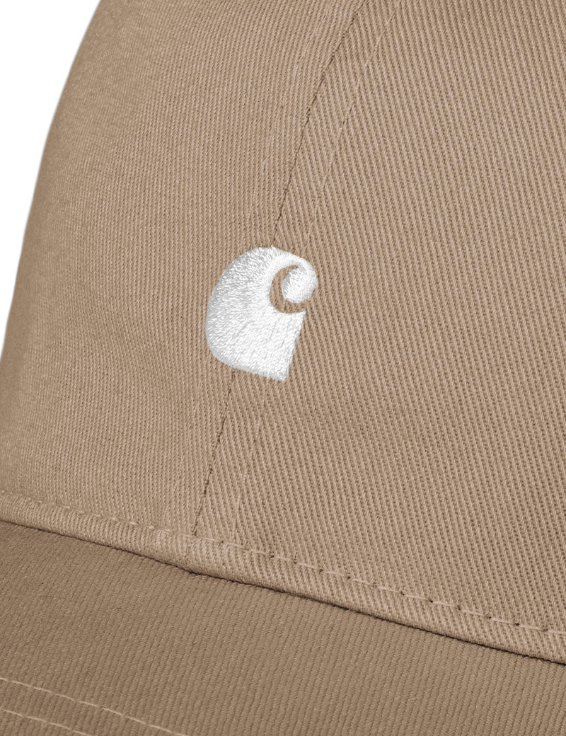 Carhartt WIP Madison Logo Cap Leather & White Back Logo