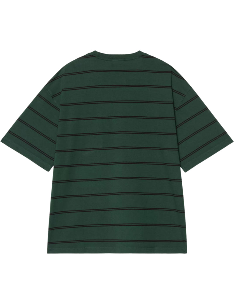 Carhartt WIP S/S Cardona Pocket T-Shirt Stripe Natural & Dark Scarab Back