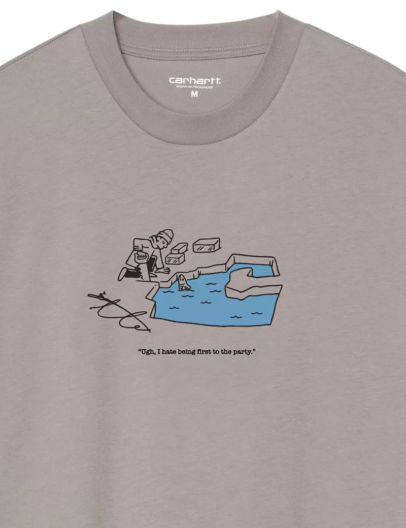 Carhartt WIP S/S Ice Fishing T-Shirt Shady Grey Print
