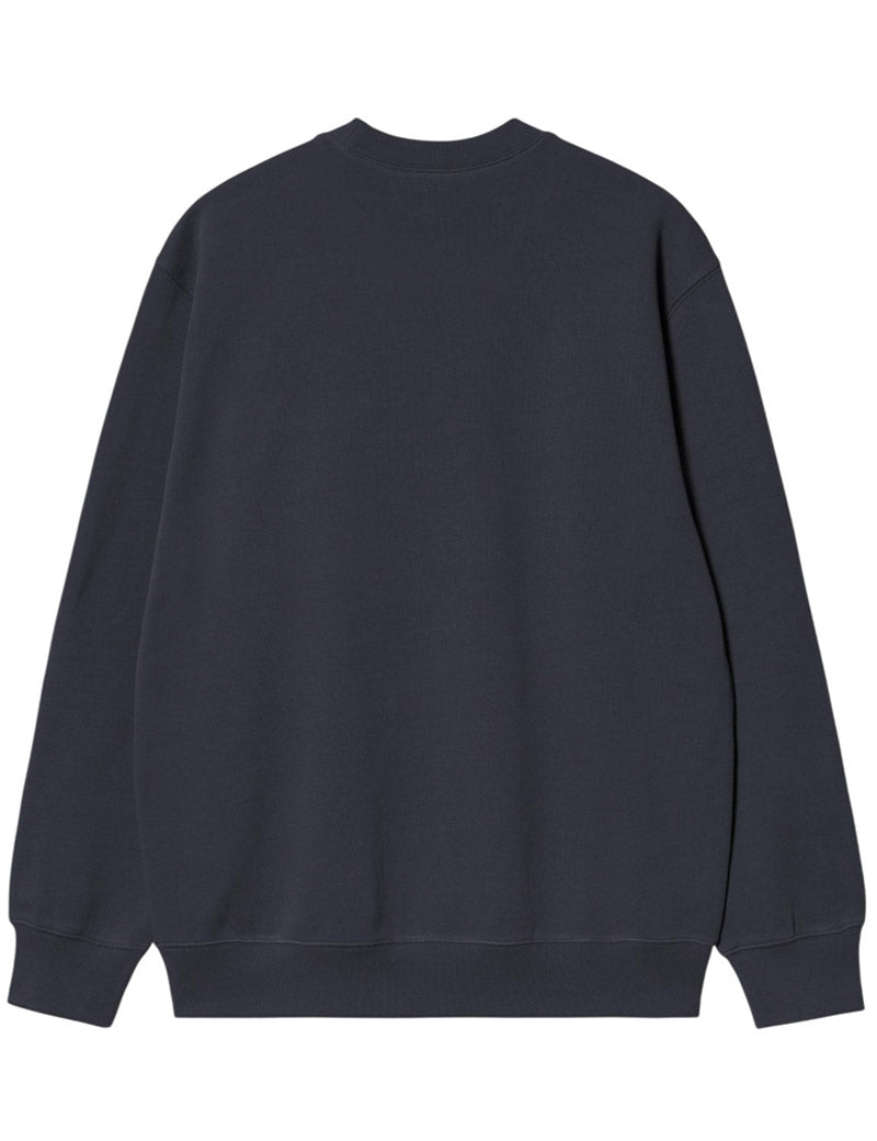 Carhartt WIP Sweatshirt Dark Navy & Dark Scarab Back View