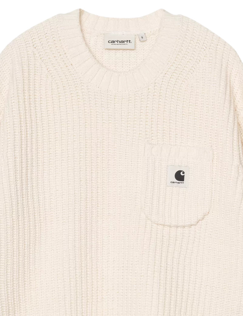 Carhartt WIP Women's Mira Sweater Natural Chest Pocket
