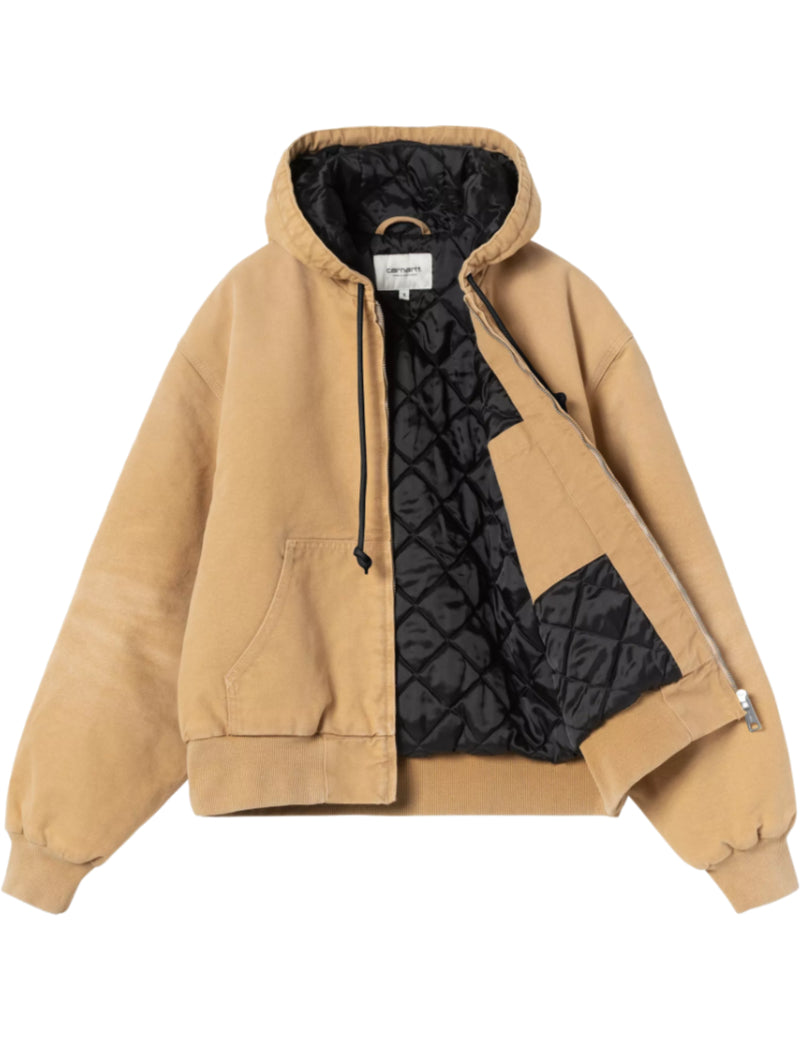 Carhartt WIP Women's OG Active Jacket WIP Dusty H, Stone Canvas Quilted Lining