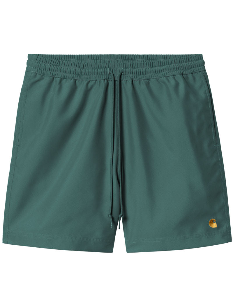 Carhartt Wip Chase Swim Trunks Shorts Rainforest Gold
