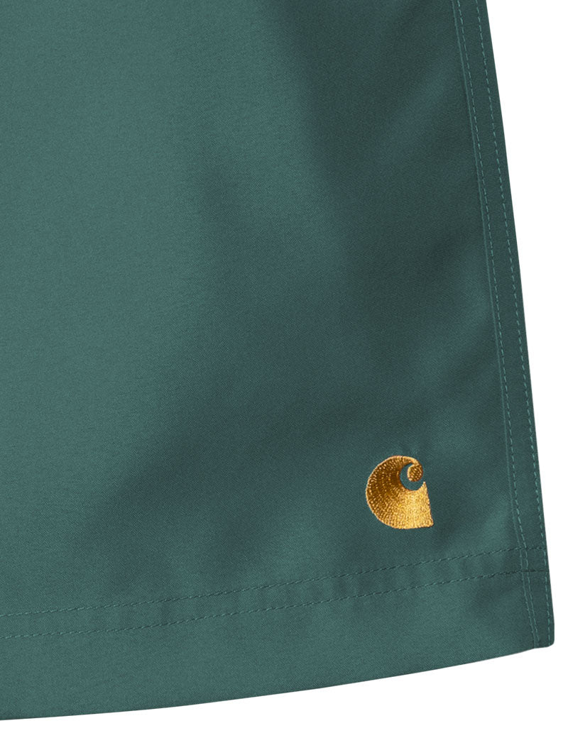 Carhartt Wip Chase Swim Trunks Shorts Rainforest Gold
