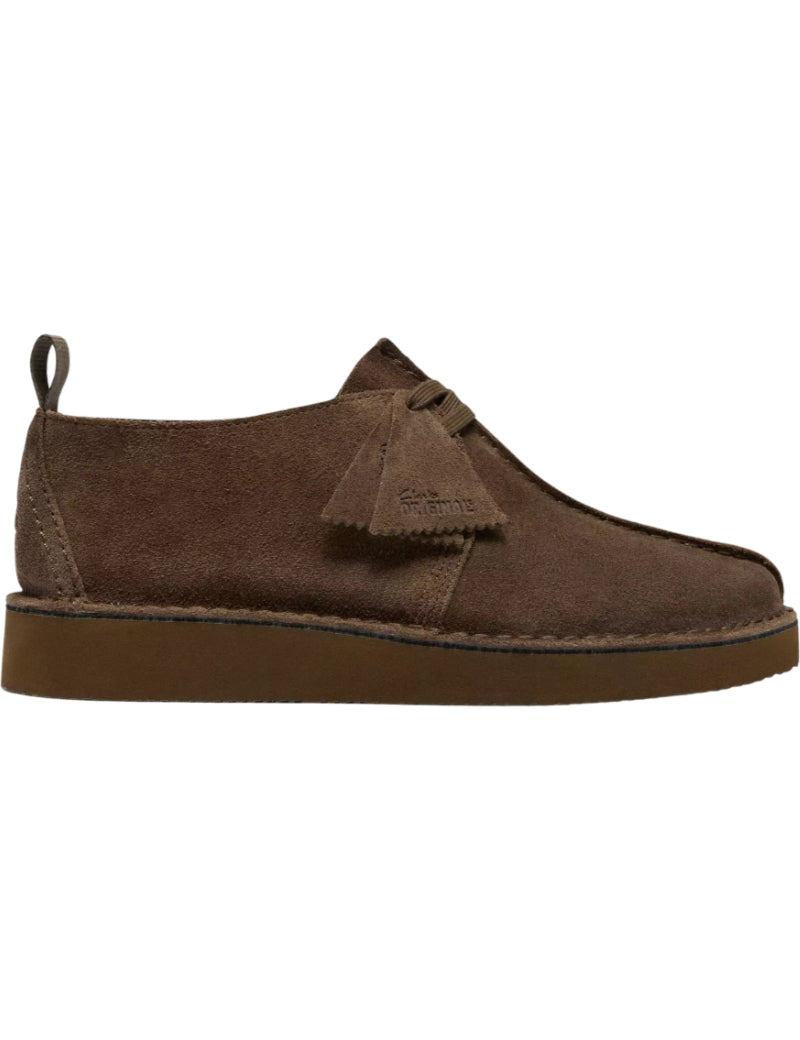 Clarks Originals Desert Trek Shoes Dark Olive Suede Men's