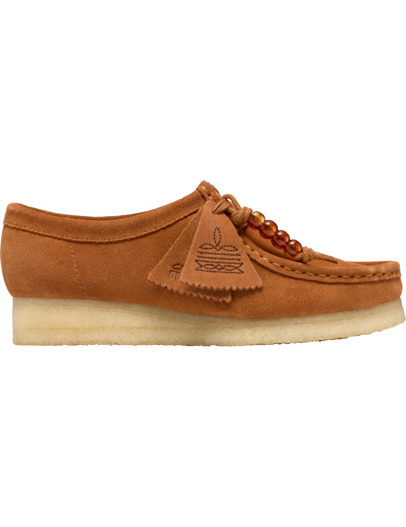Clarks Originals Wallabee Shoes Ginger Suede Women's Side View