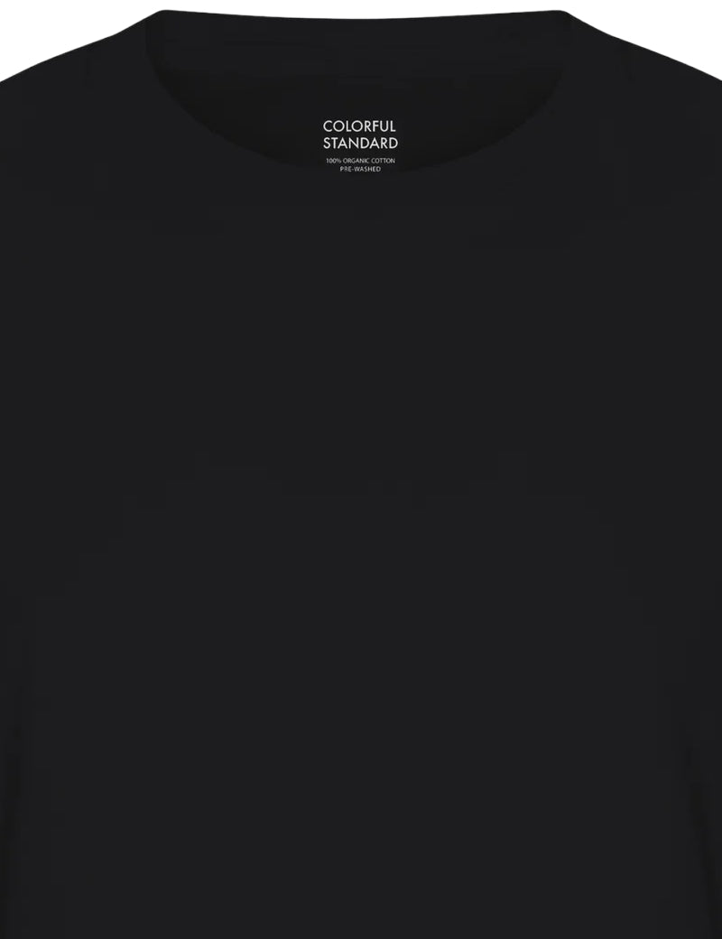 Colorful Standard Classic Organic T-Shirt Deep Black Collar Detail