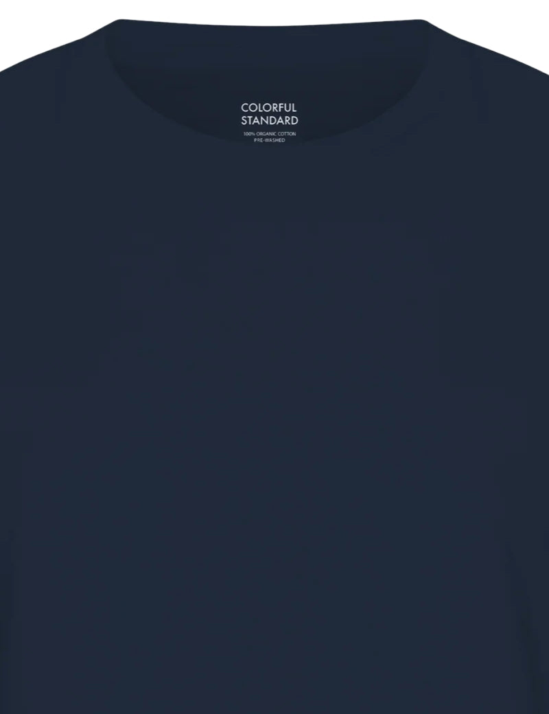 Colorful Standard Classic Organic T-Shirt Navy Blue Close