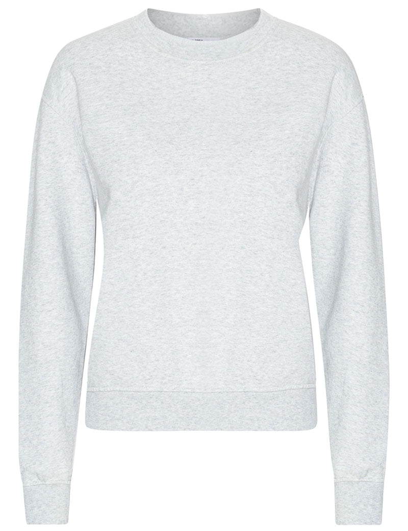 Colorful Standard Womens Classic Organic Crew Sweatshirt Snow Melange Main