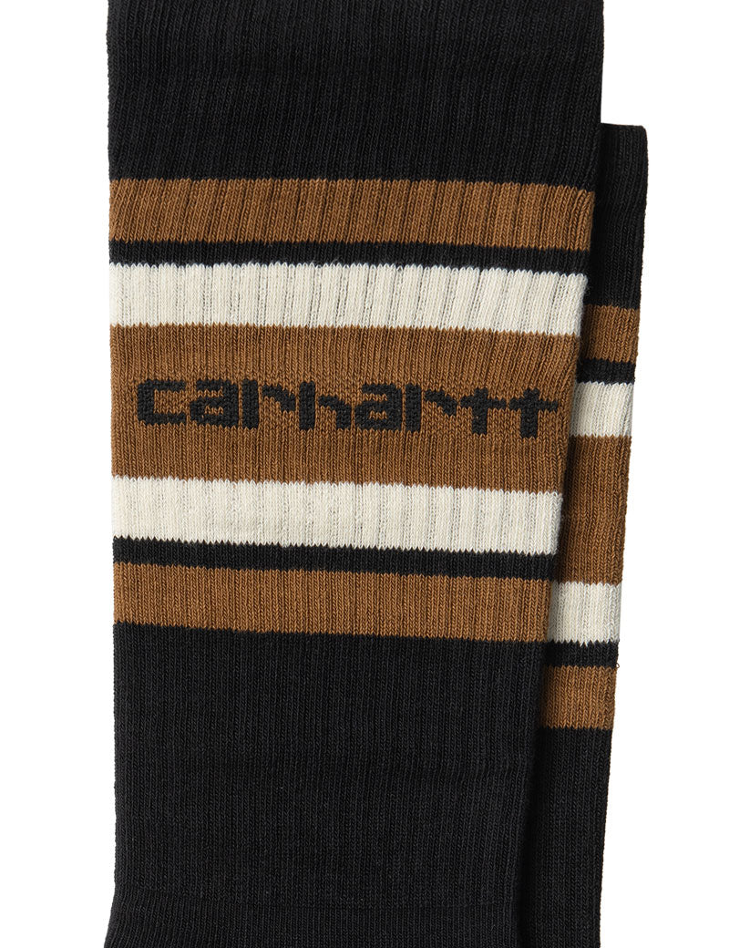 Carhartt Wip Connors Sock Black Hamilton Brown Salt