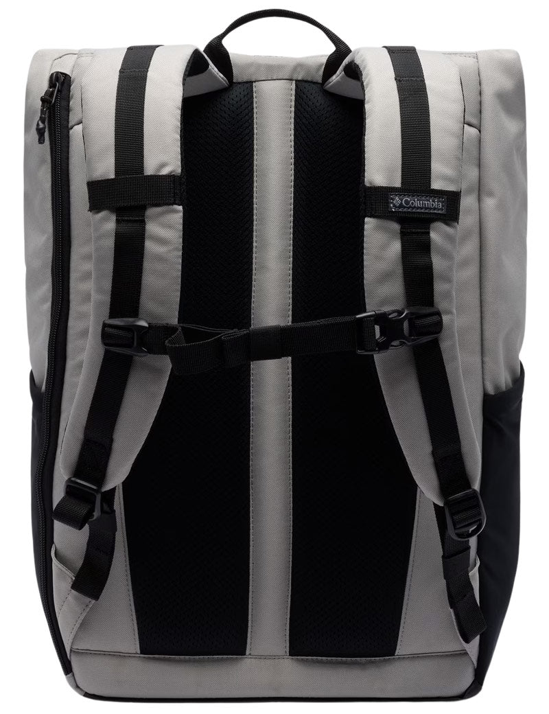 Columbia Convey III 27L Rolltop Backpack Flint Grey And Black Back View