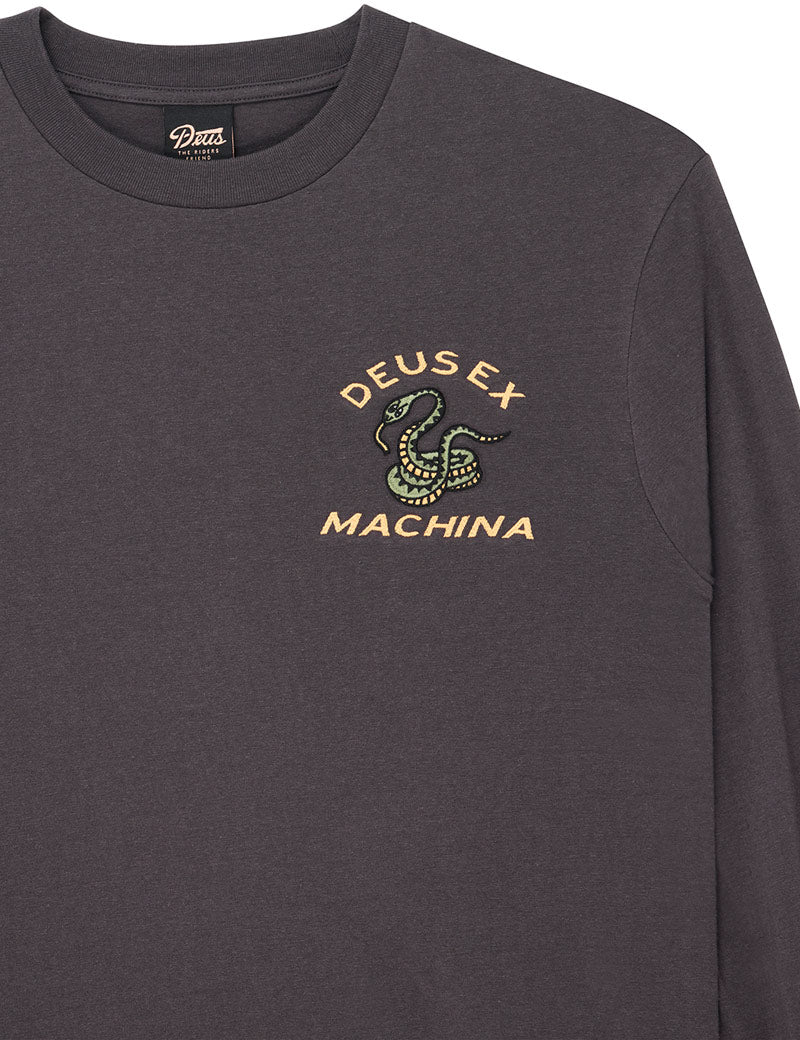 Deus Ex Machina Danger Noodle Long Sleeve Tee Anthracite Chest