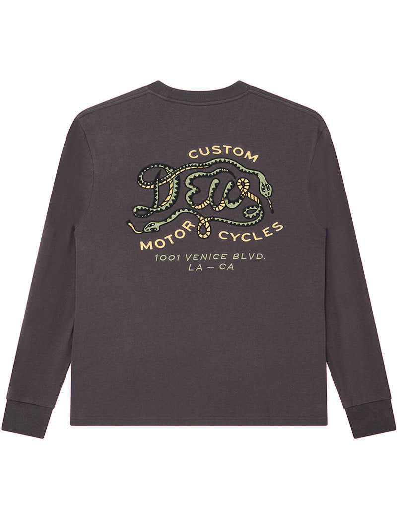 Deus Ex Machina Danger Noodle Long Sleeve Tee Anthracite Back