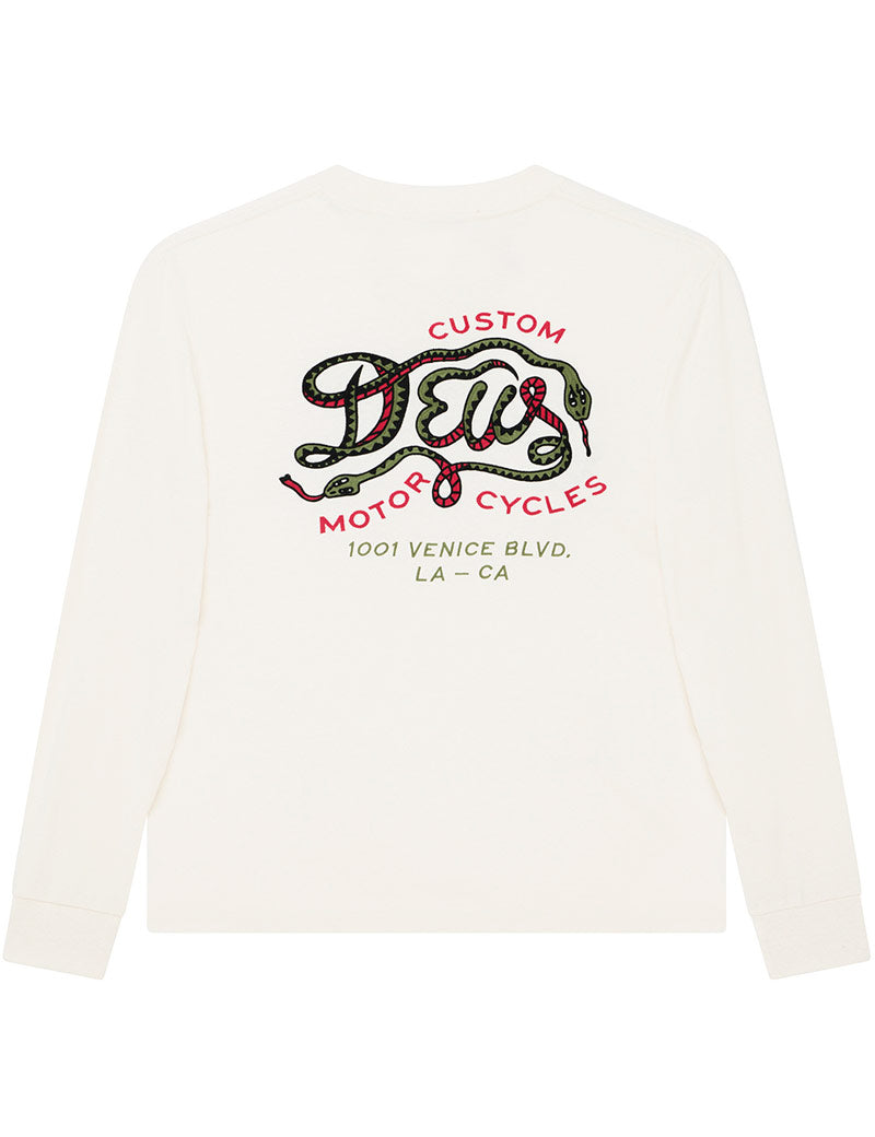 Deus Ex Machina Danger Noodle Long Sleeve Tee Dirty White Back