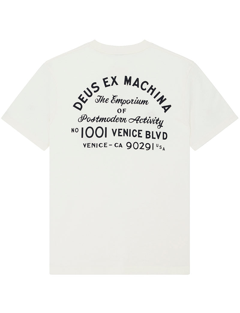 Deus Ex Machina Emporium Niner Tee Pristine White Back View