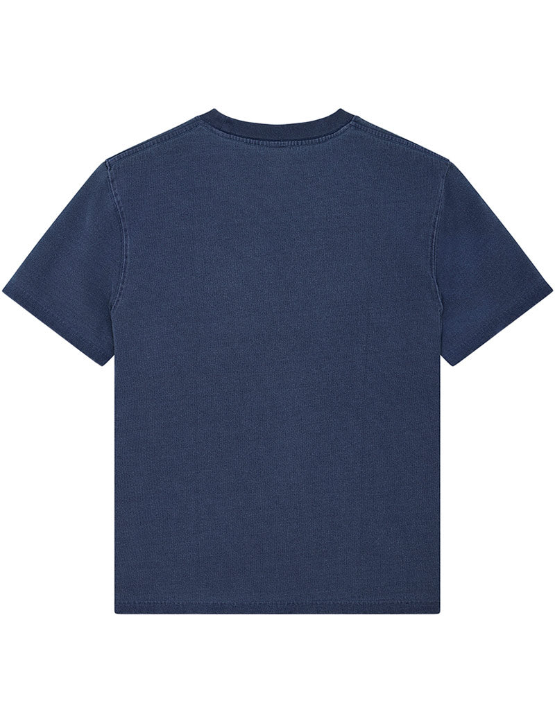 Deus Ex Machina Shield Garment Dyed Tee Mechanic Blue Back View