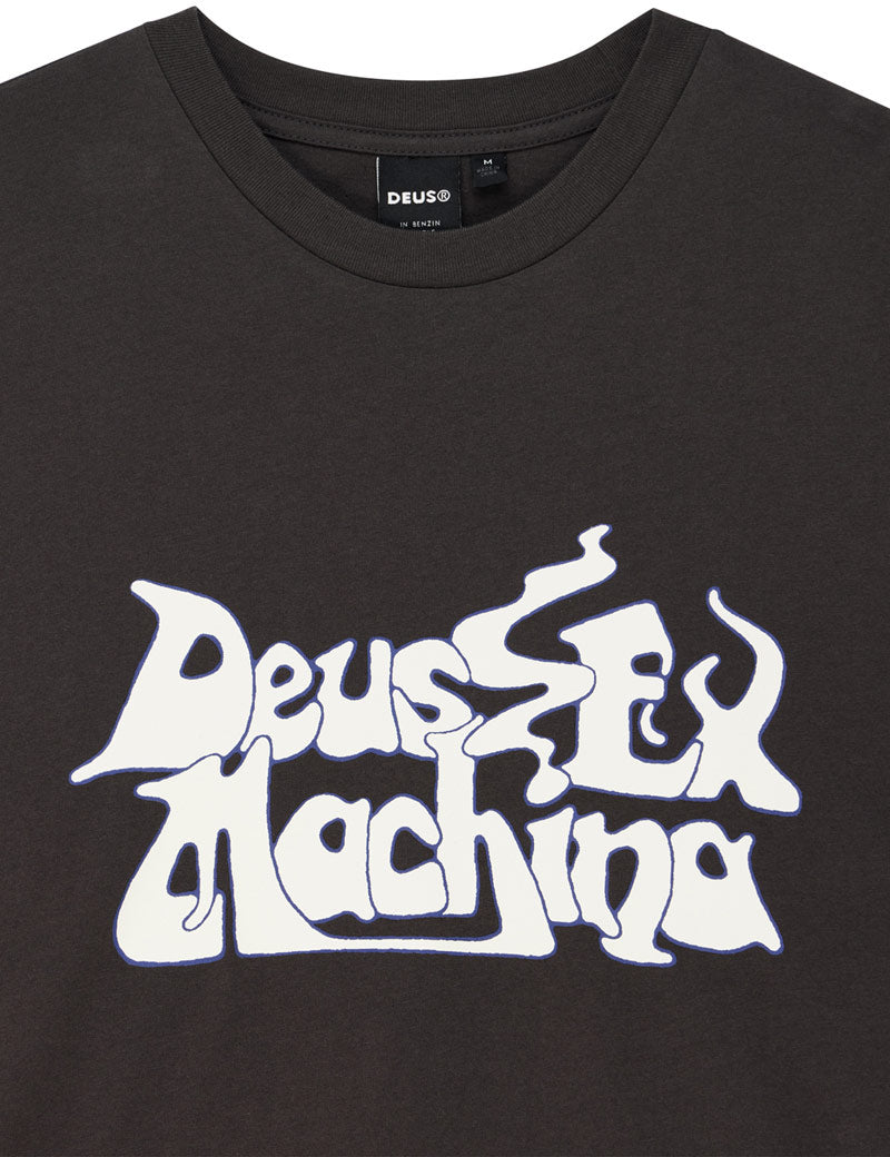 Deus Ex Machina Smokeshow Tee Anthracite Chest Print