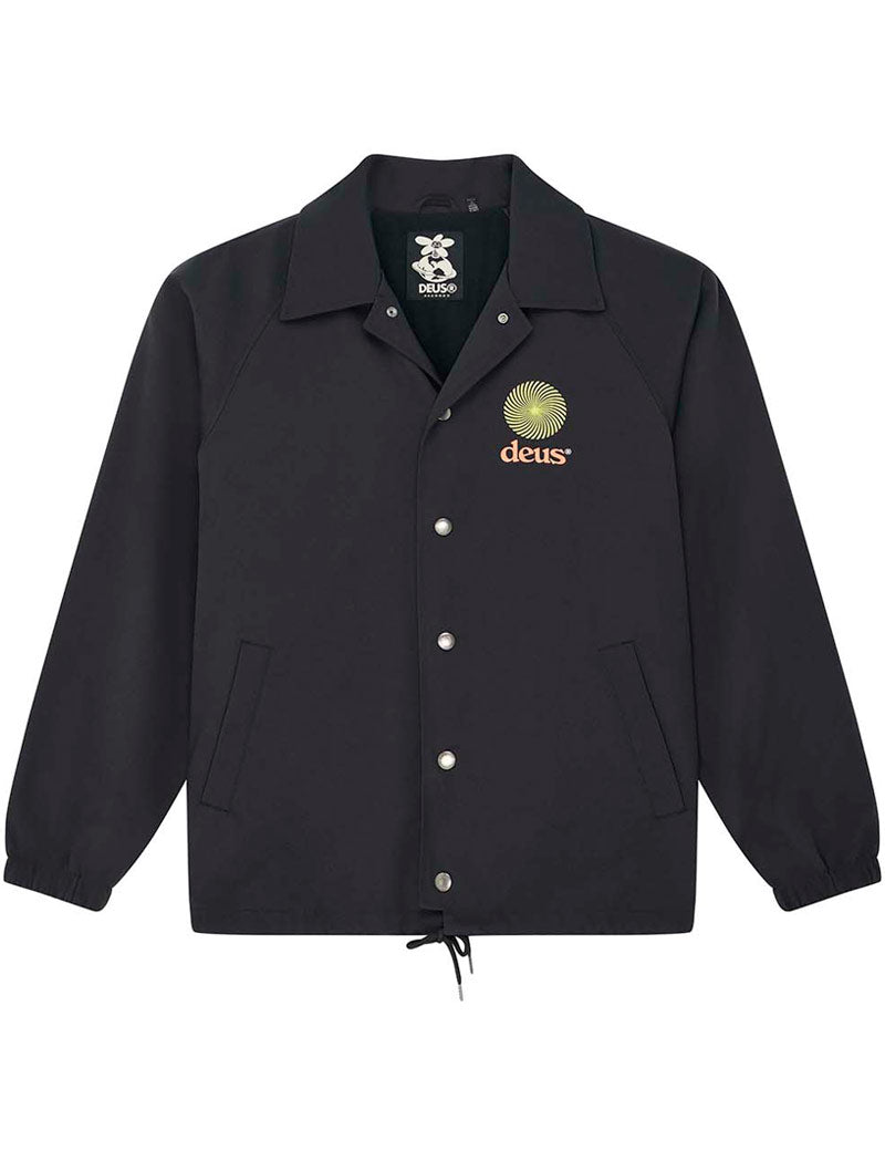 Deus Ex Machina Strata Coach Jacket Black Front