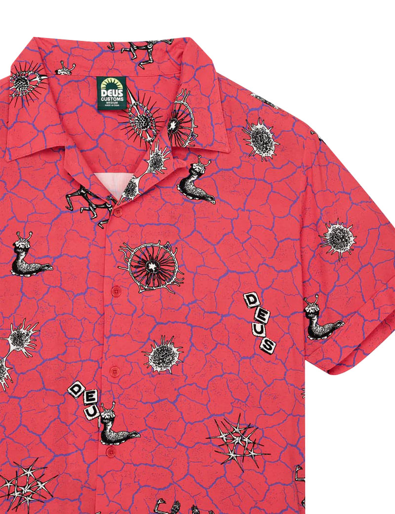 Deus Ex Machina Vibrant Virus Shirt Strawberry