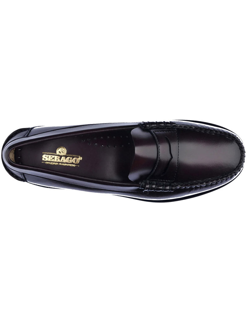 Sebago Classic Dan Leather Loafer Brown Burgundy Top View