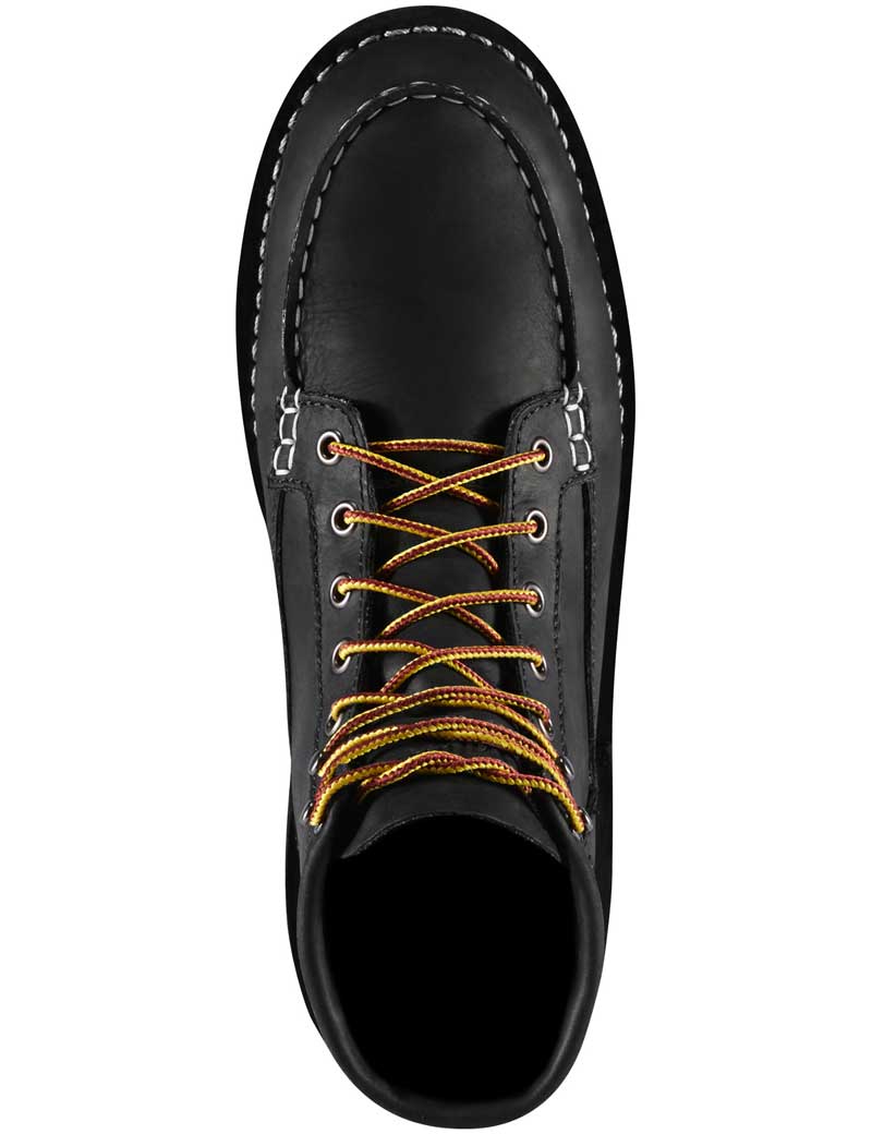 Danner Bull Run 6'' Moc Toe Boots Black Lace View