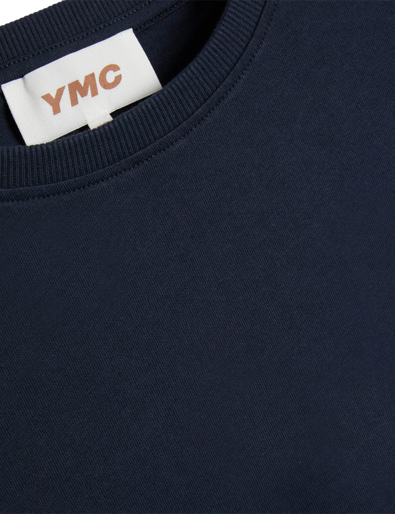 YMC Earth Day T-Shirt Navy Collar Detail