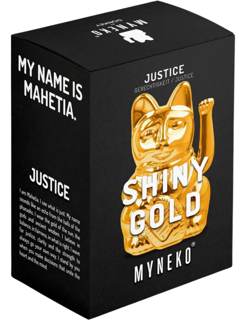 Donkey Lucky Cat Shiny Gold Mahetia Maneki Neko Boxed