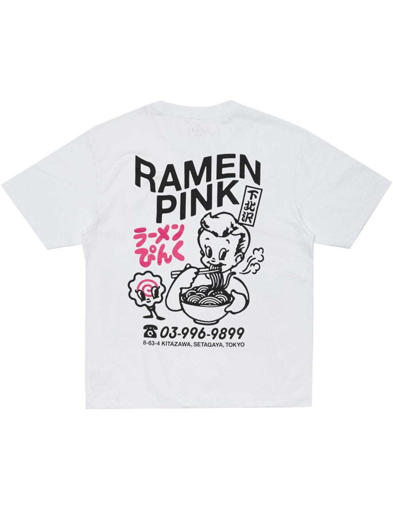 Edwin Ramen Pink T-Shirt White Back