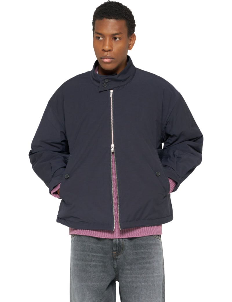 Edwin Chester Jacket Dark Navy Back On Model