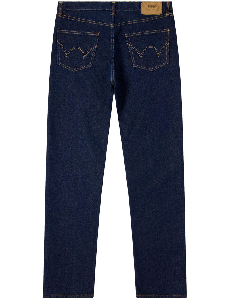 Edwin Regular Straight Jeans Blue Rinsed Back