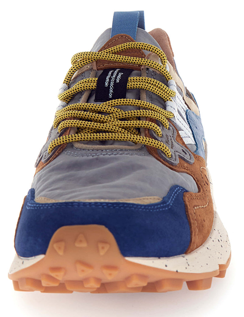 Flower Mountain Yamano 3 Man Suede Nylon Brown Deep Petrol Light Blue