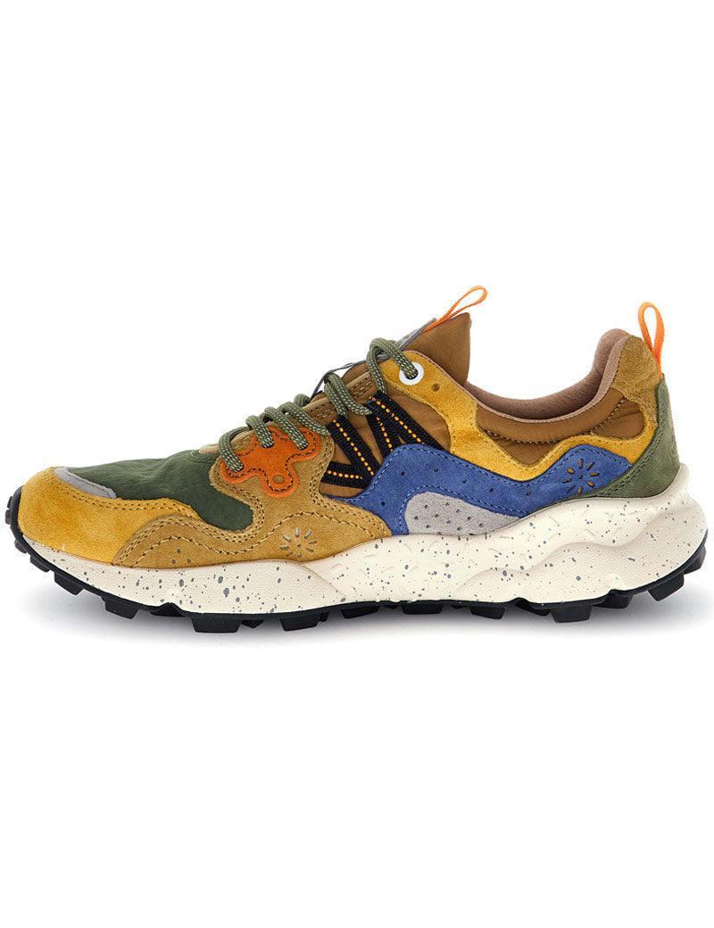 Flower Mountain Yamano 3 men's trainers yellow, khaki and beige - Inside View