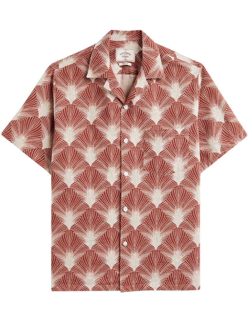 Portuguese Flannel Feathers Short Sleeve Shirt
