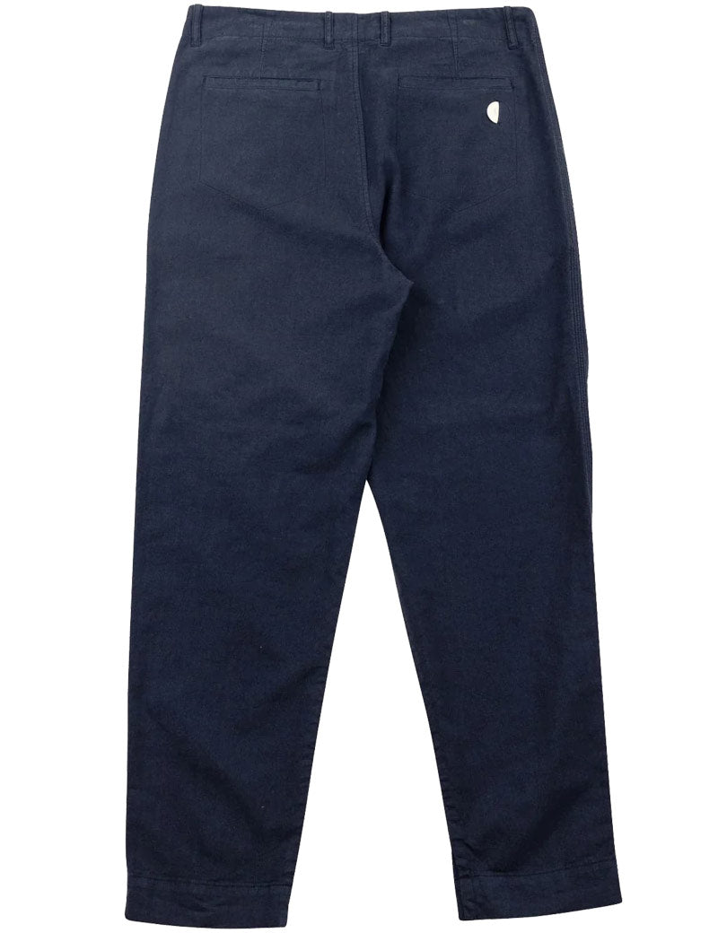 Folk Assembly Pant Dark Navy Cotton Linen Back View