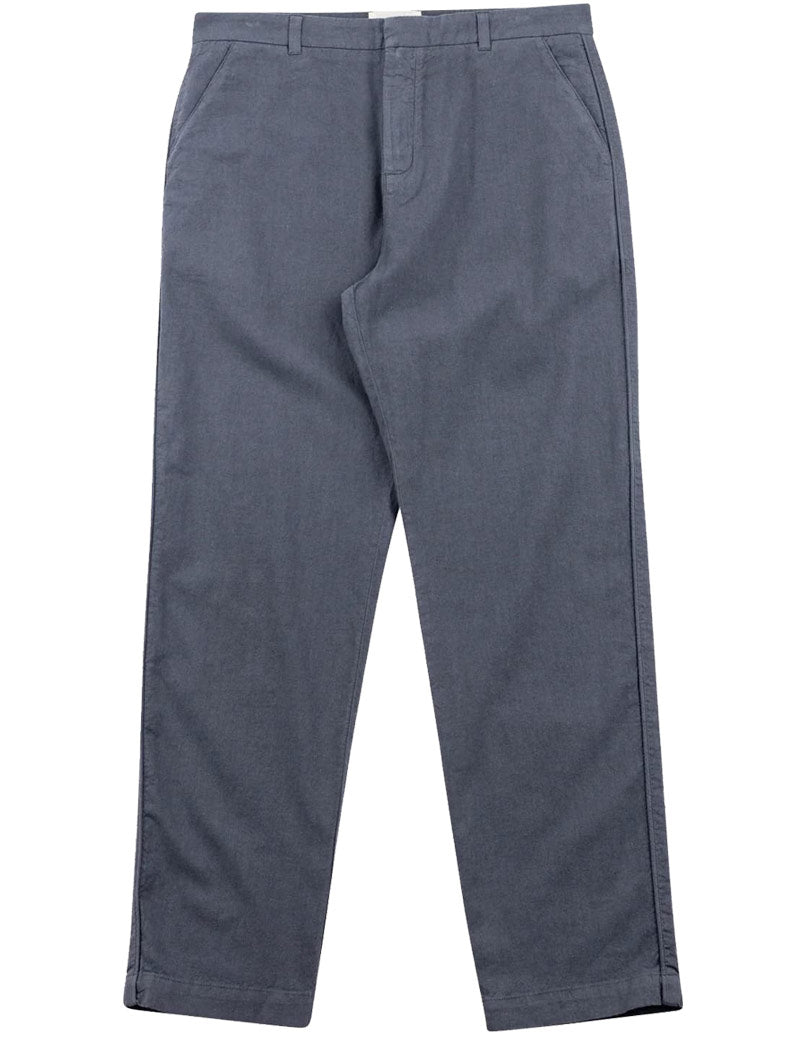 Folk Fixed Waistband Cotton Linen Trouser Charcoal