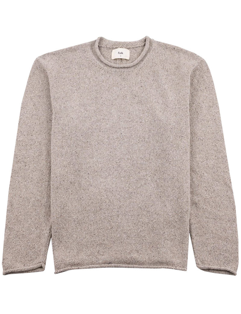 Folk Slouch Crew Jumper Natural Circle