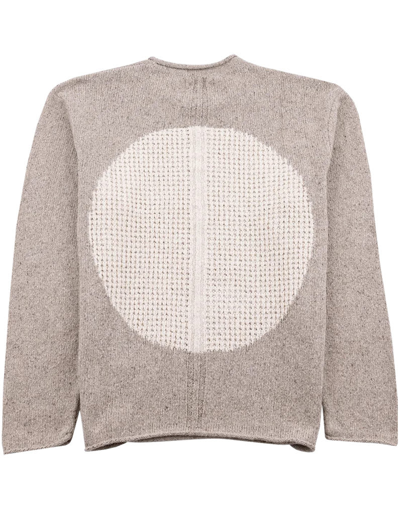 Folk Slouch Crew Jumper Natural Circle Back View