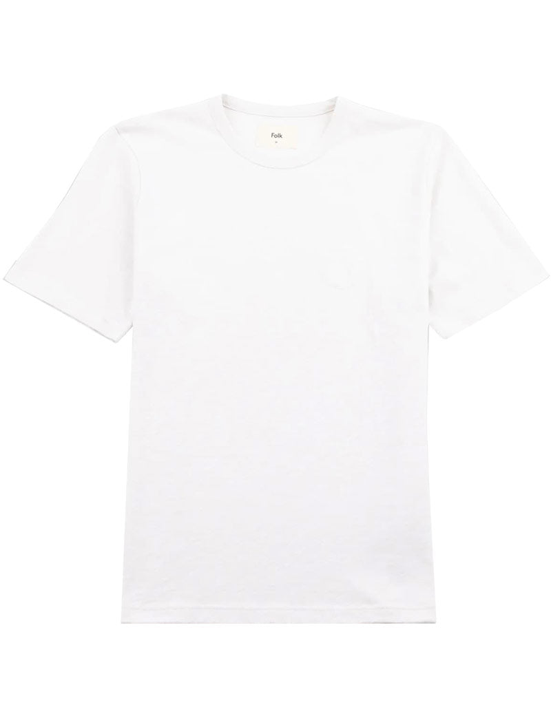 Folk Slub Embroidered T-Shirt Off White