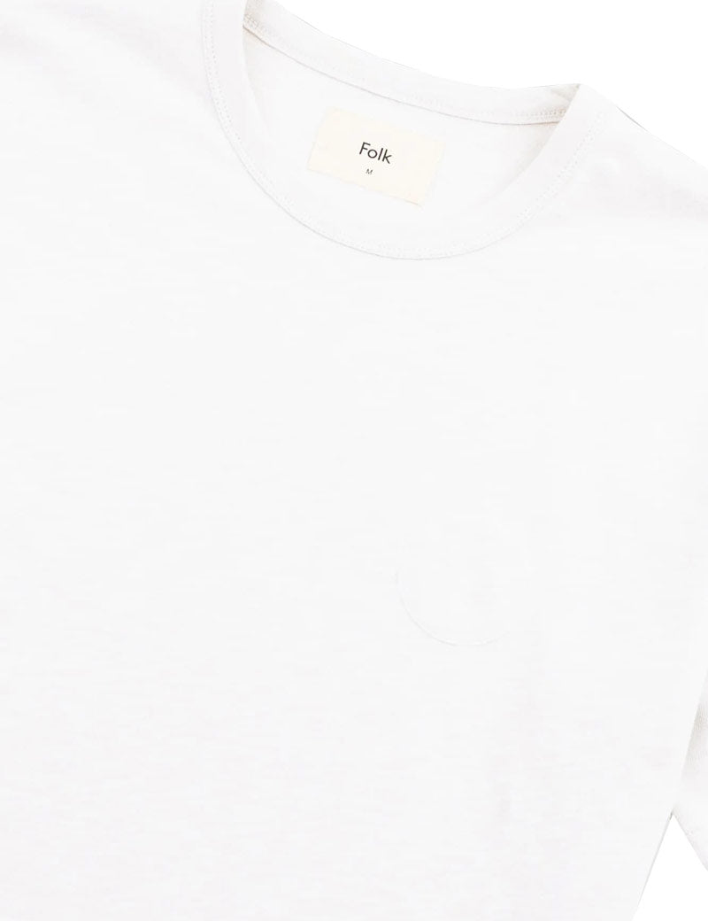 Folk Slub Embroidered T-Shirt Off White Embroidered Detail