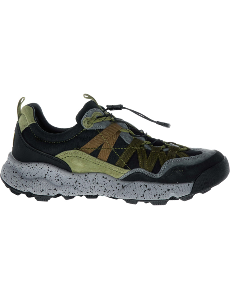 Flower Mountain Iwano 2 Uni Waterproof Trainers Anthracite, Dark Grey & Olive Side