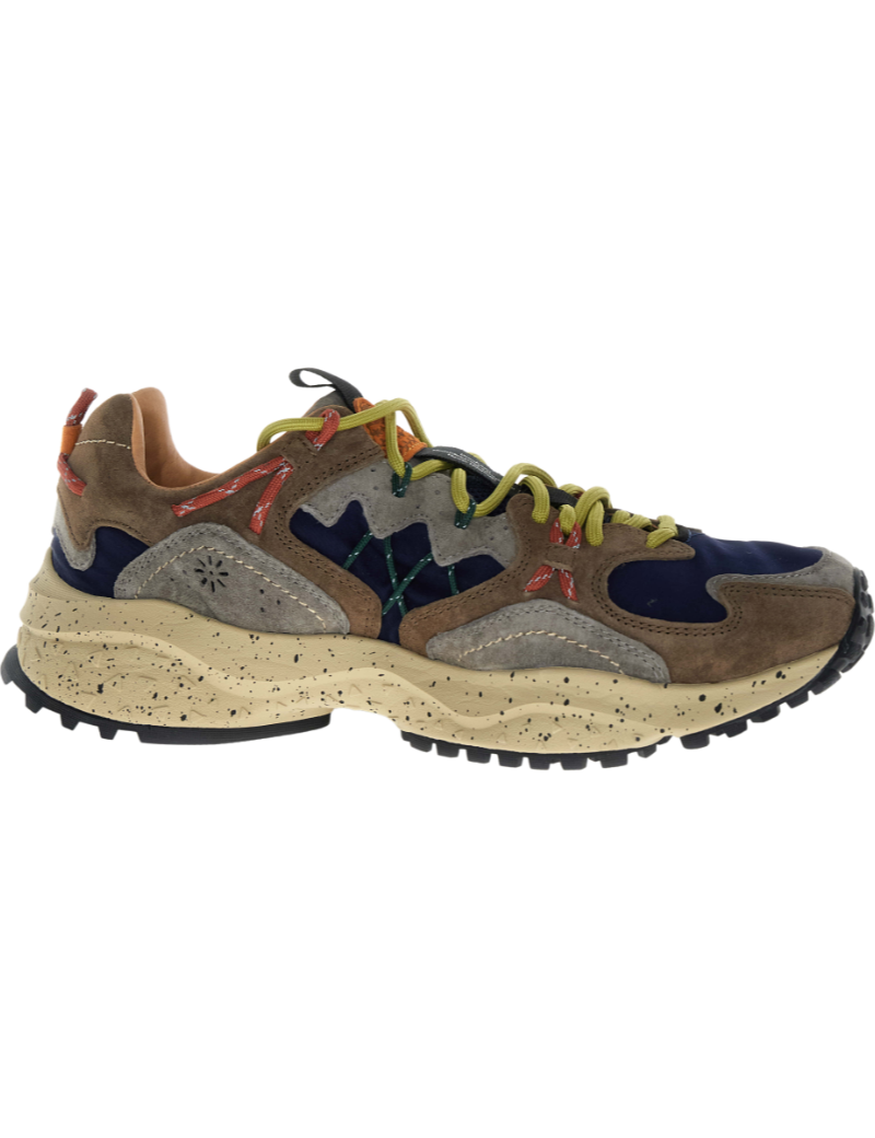 Flower Mountain Yamabushi Man Trainers Brown, Black & Mud Side