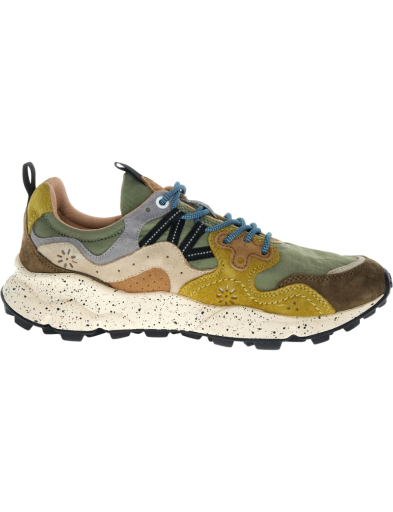 Flower Mountain Yamano 3 Trainers Brown, Military & Cognac Side