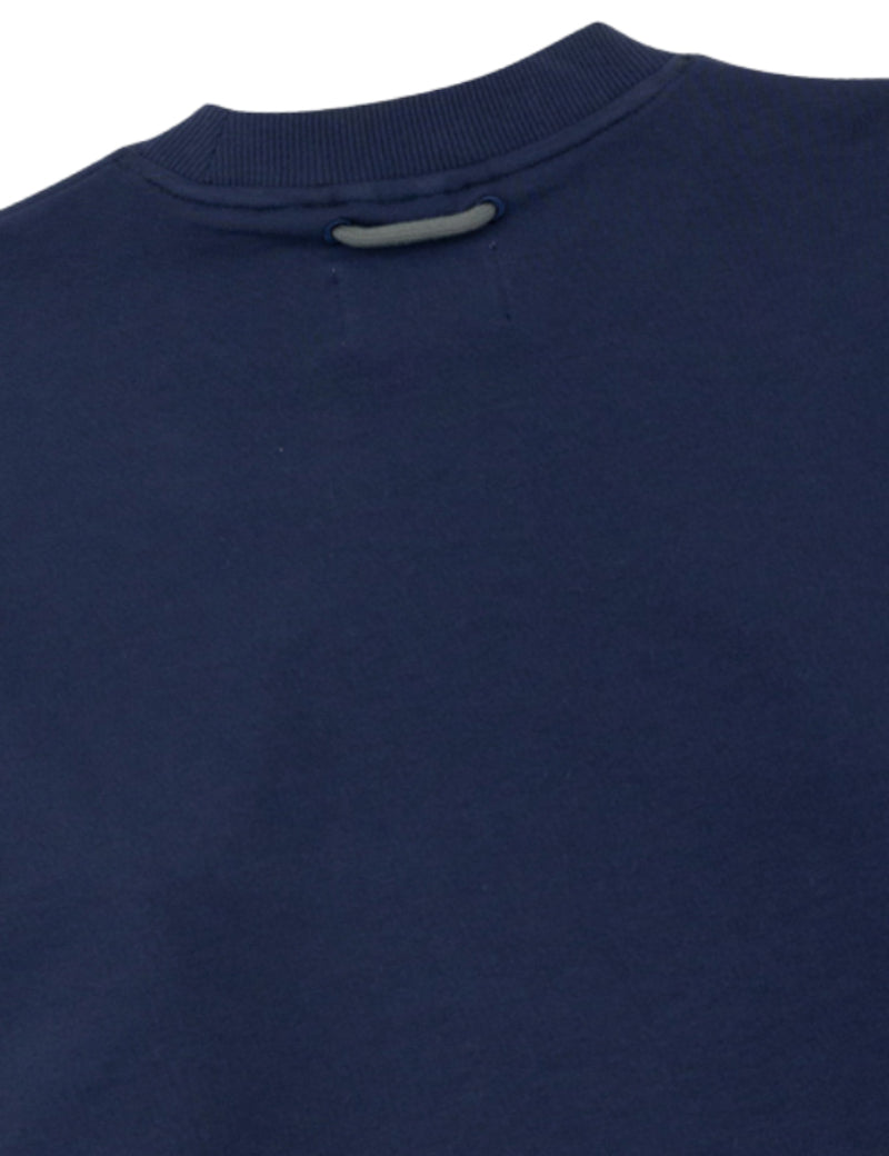 Folk Anniversary Sweat Navy Collar Detail