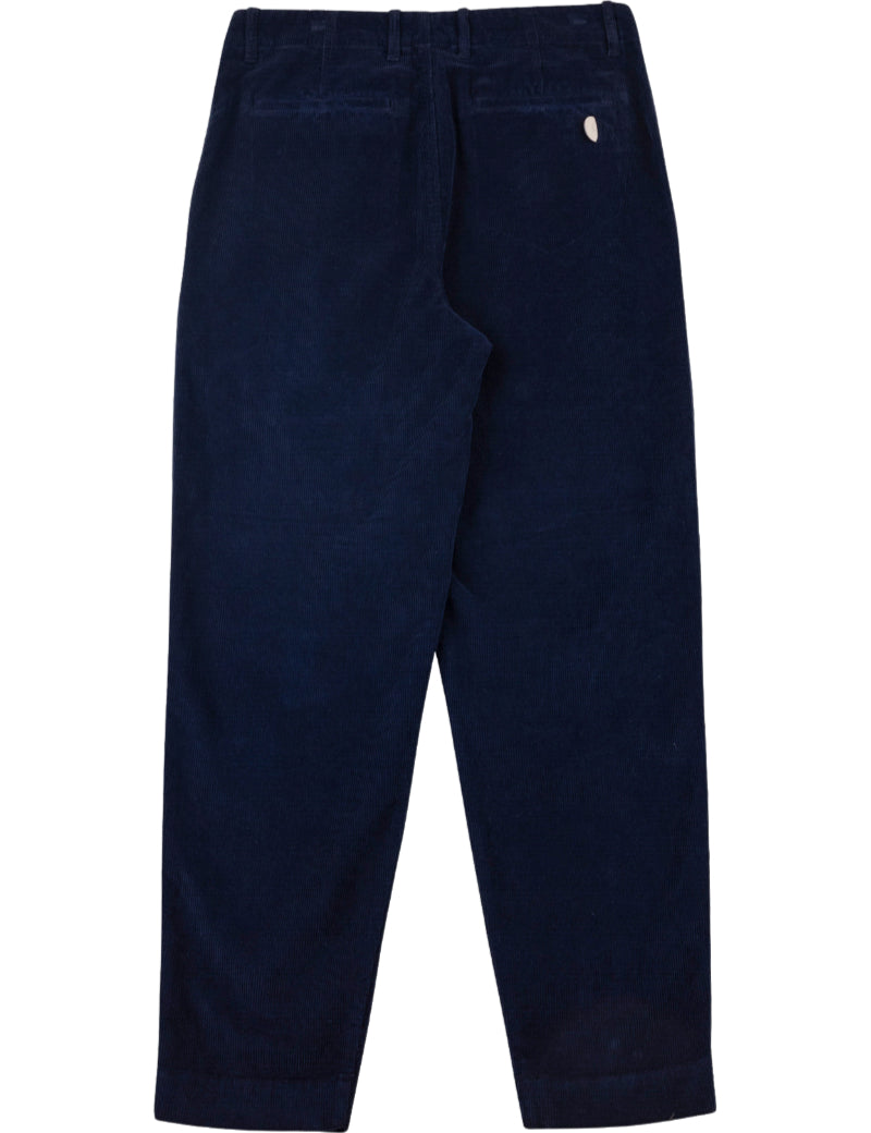 Folk Assembly Pant Deep Navy Cord Back View