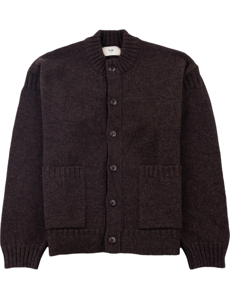 Folk Knitted Jacket Espresso Main